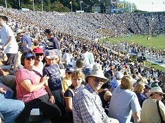 Mary Comerio, Michael and Katherine Tiez take us out to a Cal Game.