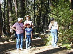 Edna and family in forest