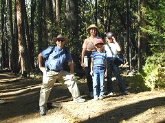 Family in Yosemite Forest