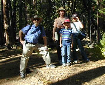 Family in Yosemite Forest