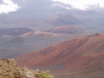 Volcano crater interior