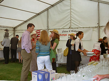 Drinks in the marquee