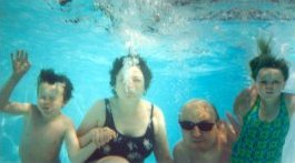 Family underwater
